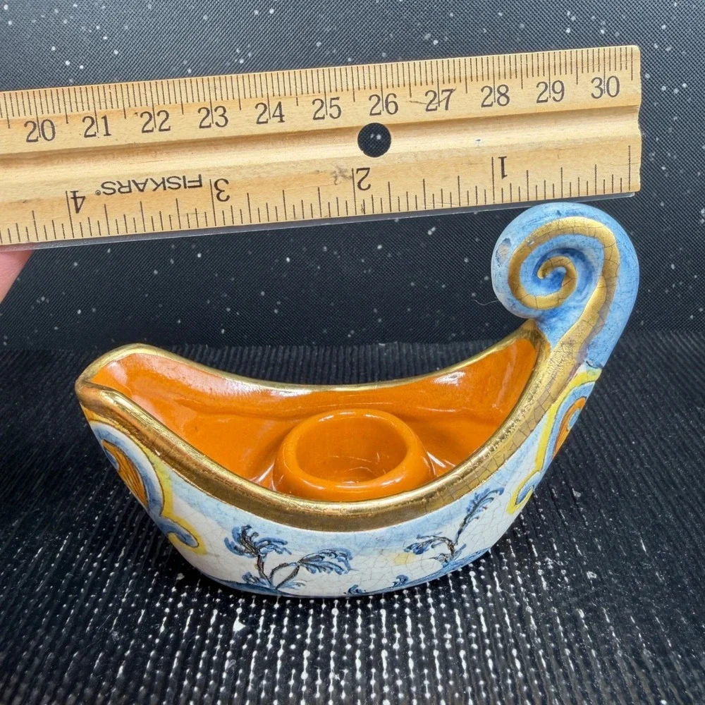 Veneto Flair 1976 Italian Ceramic Gondola Candle Holder Limited Edition 471/7500